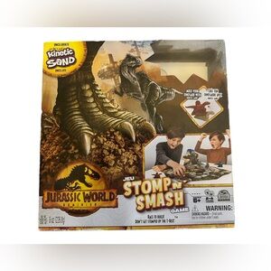 Jurassic World Dinosaur Kinetic Sand Stomp N Smash Action Game Toy Set Kids